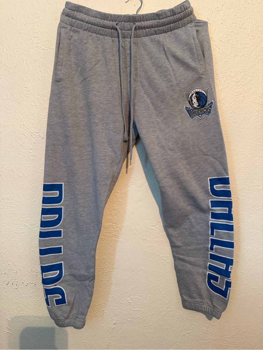 NBA Gray Sweatpants with Blue & Red Logo